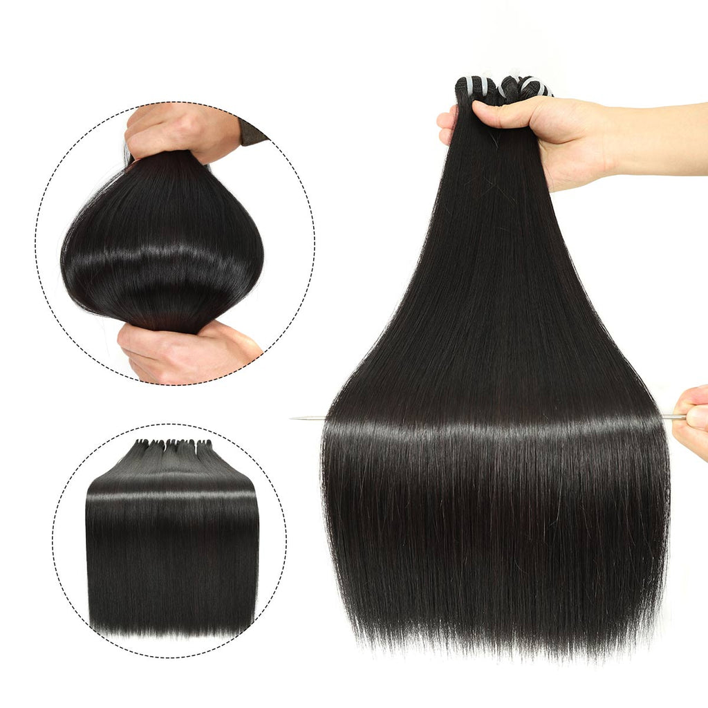 VOGUESTRANDS 16A Super Double Drawn Vietnamese Bone Straight 100% Human Hair Weaves