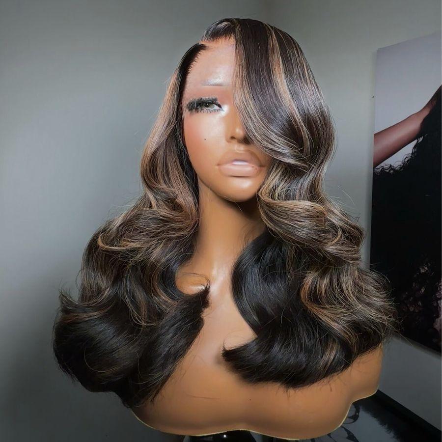 VOGUESTRANDS 1B/27 Highlight 7X6 Drawstring Glueless Wigs HD Lace Wigs - VOGUESTRANDS