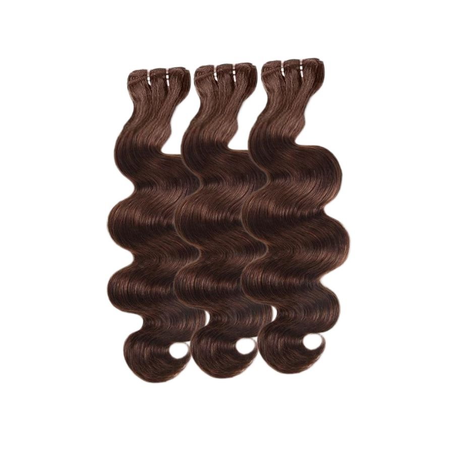 VOGUESTRANDS 4 Brown Color Hair Bundles Deal 3pcs Body Wave 100% Human Hair Weaves - VOGUESTRANDS
