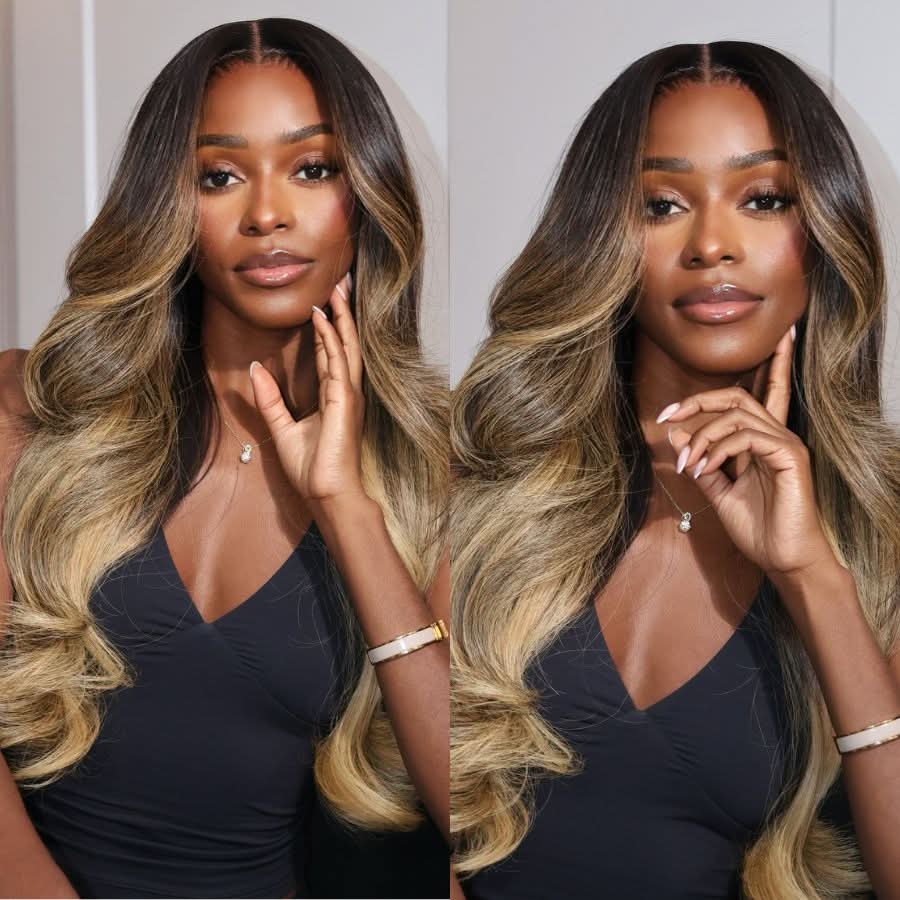 VOGUESTRANDS Balayage Blonde Premium Raw Hair 13X6 HD Lace Frontal Wig - VOGUESTRANDS