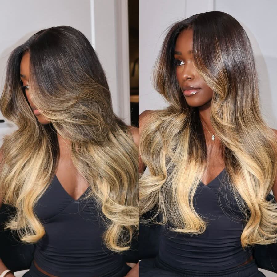 VOGUESTRANDS Balayage Blonde Premium Raw Hair 13X6 HD Lace Frontal Wig - VOGUESTRANDS