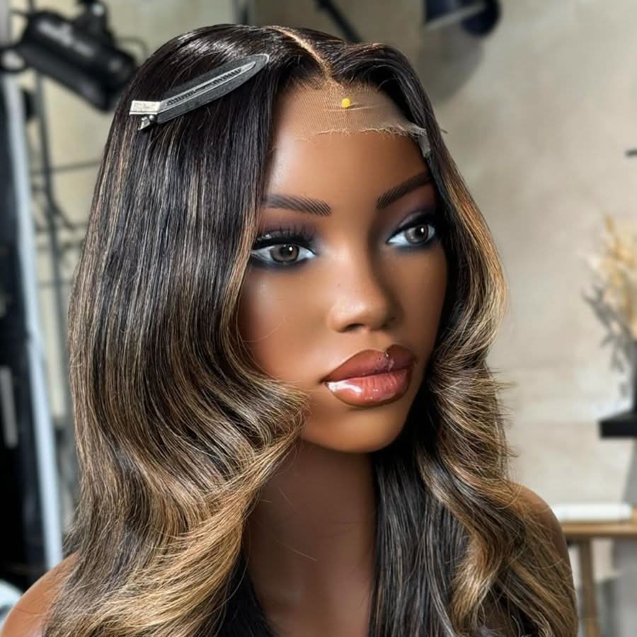 VOGUESTRANDS Balayage Blonde Premium Raw Hair 13X6 HD Lace Frontal Wig - VOGUESTRANDS