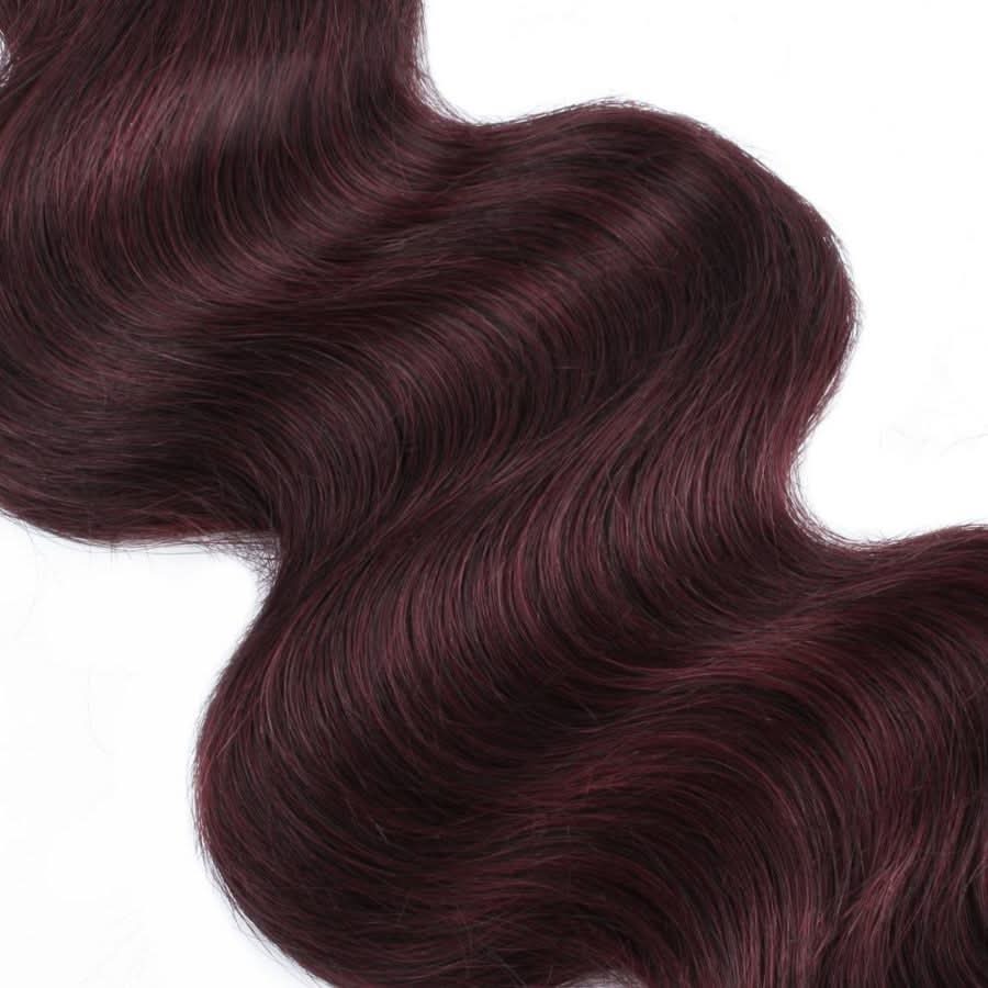 VOGUESTRANDS Burgundy/99J Hair Bundles Deal 3pcs Body Wave 100% Human Hair Weaves - VOGUESTRANDS
