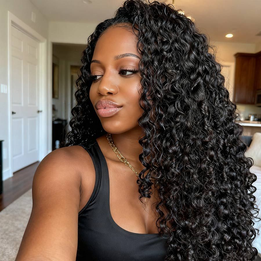 VOGUESTRANDS Burmese Curl 7X6 Drawstring Glueless Wigs Wear to Go HD Lace Wigs - VOGUESTRANDS